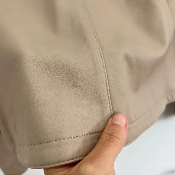 Theory Buttery Soft Tan Leather Jacket - Picture 5 of 6